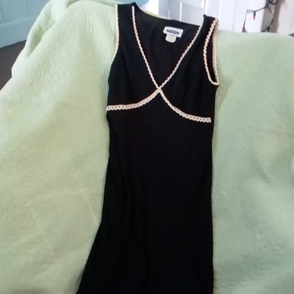Rhapsody black dress with white stitching size small